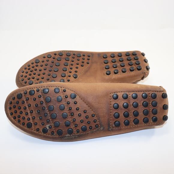 Minnetonka Men’s Driving Moccasins Size 8 Brown Leather Slip-On Loafers - Picture 5 of 5